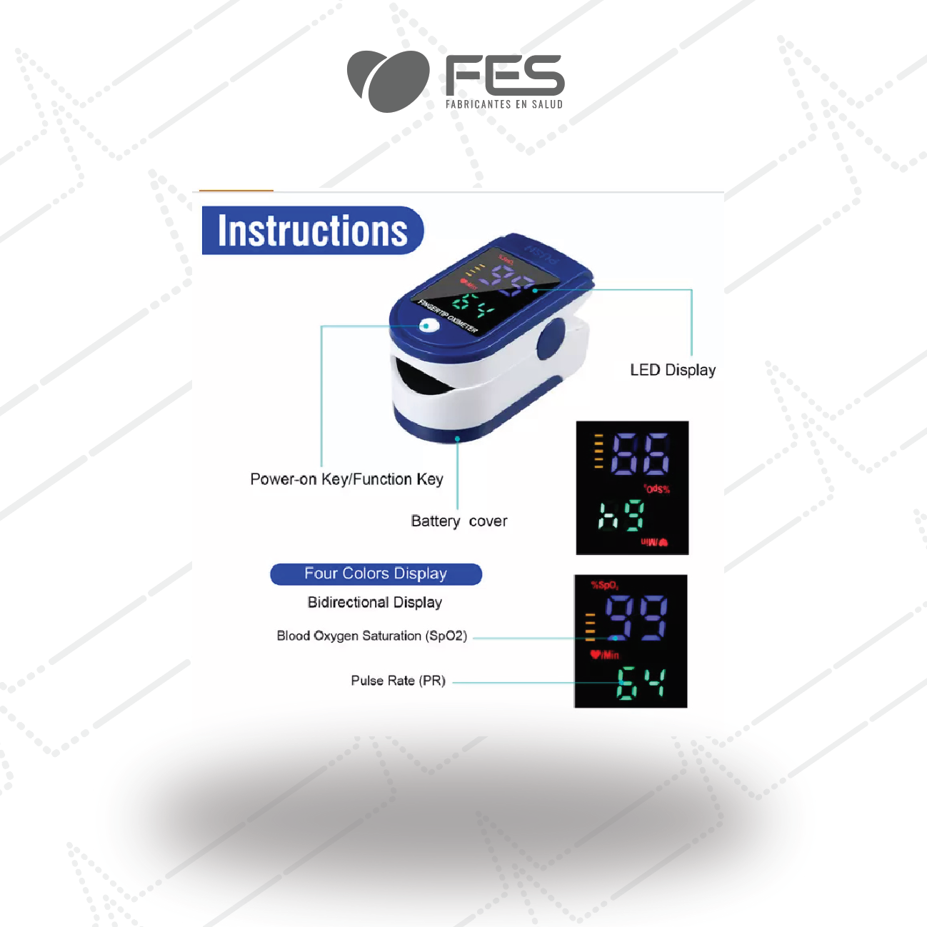 KONHEAL-oxímetro Digital portátil para dedo, Monitor Médico de oxígeno en sangre, oxímetro de pulso con la yema del dedo certificado